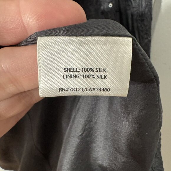 Eileen Fisher Women’s Jacket Black Sequin 100% Silk Jacket Snap Closure Small - Picture 15 of 15